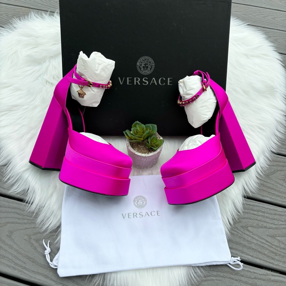 Versace Pink Platform Heels